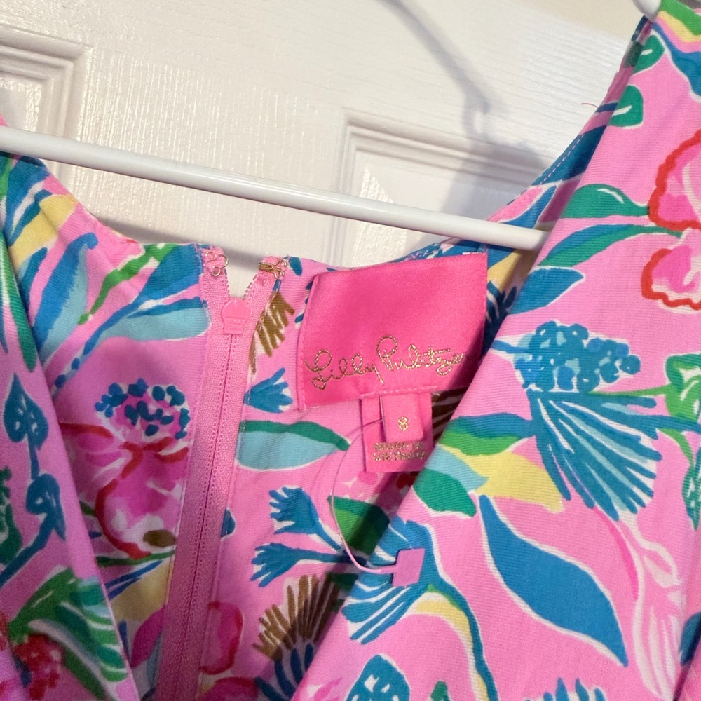 Pink and Green Floral Maxi Dress - Picture 5 of 5